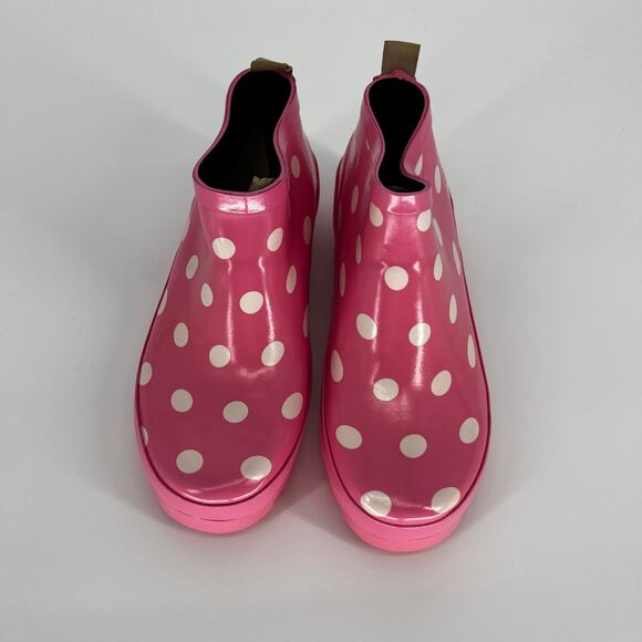 Journee Rainer Polka Dot Rain Booties Pink – Size 7.5 - Picture 3 of 13